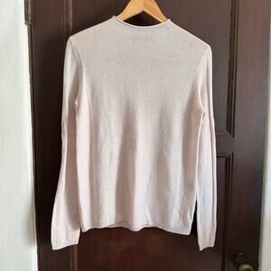 JARBO | Cashmere / Wool Blend Cream Roll Neck Mock Neck Sweater | Medium